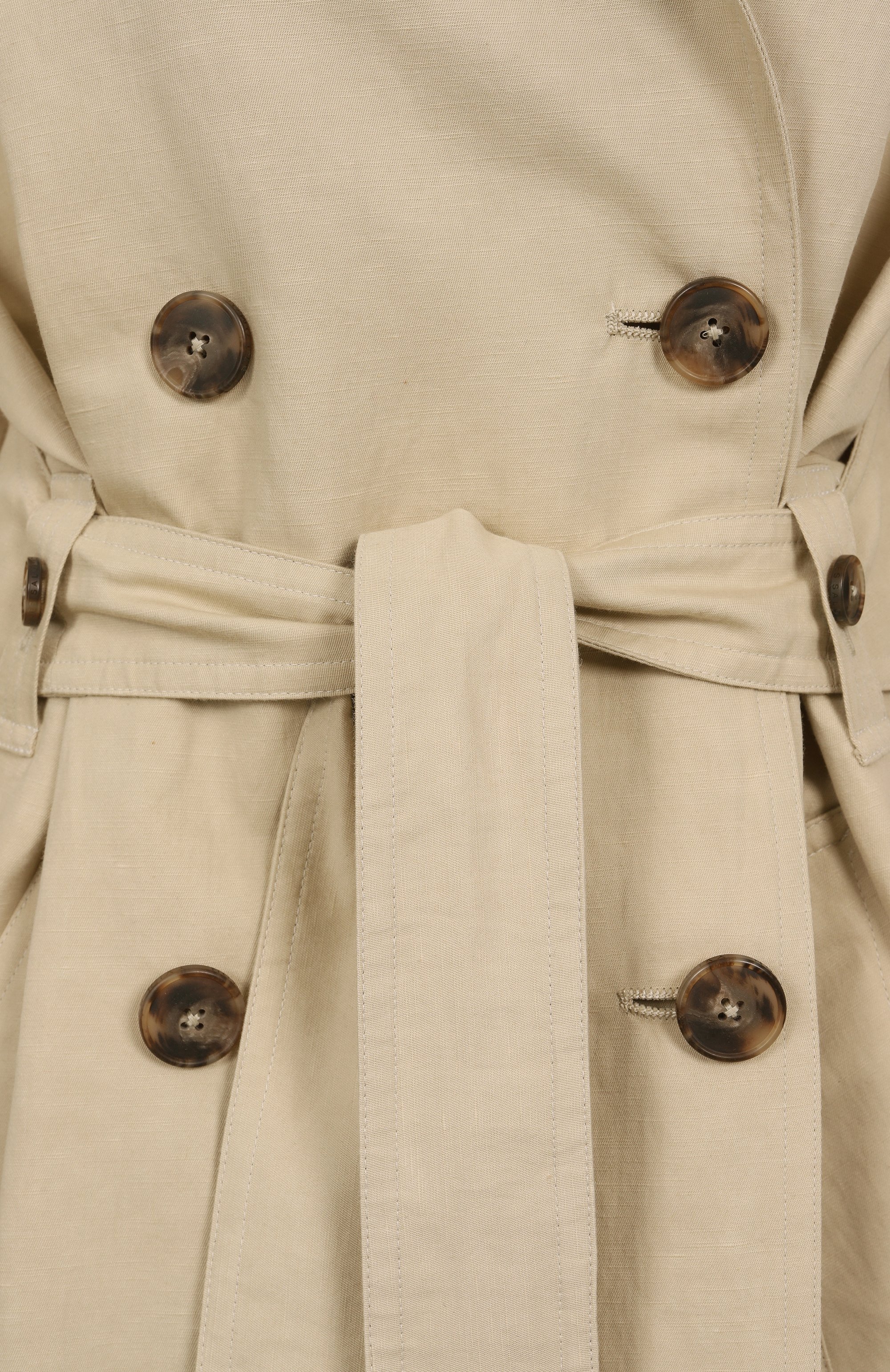 Тренч из хлопка и льна YVES SALOMON, арт. 25EYM03515C0LI/A2235, фото 6