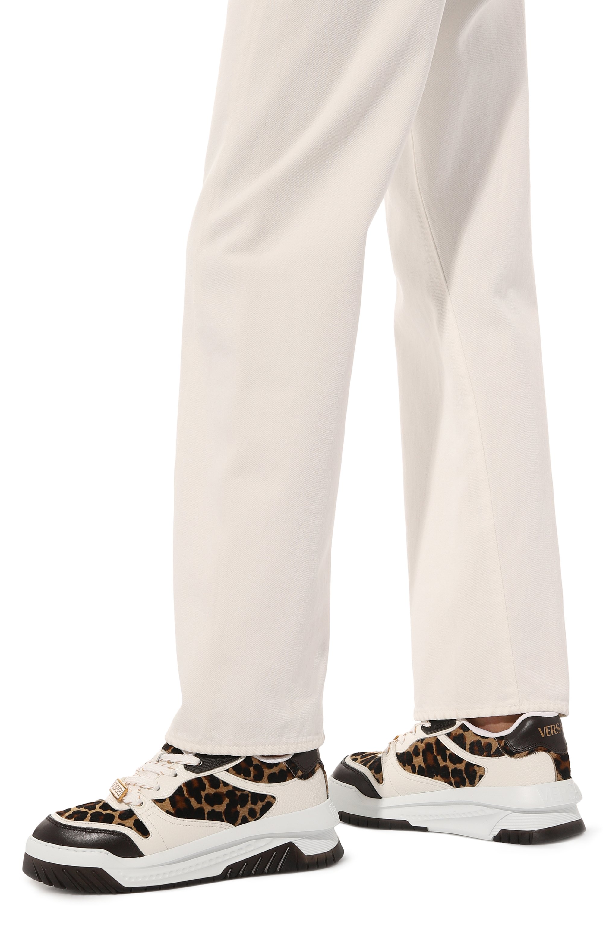 Кожаные кроссовки odissea VERSACE, арт. 1016365/1A12173, фото 3