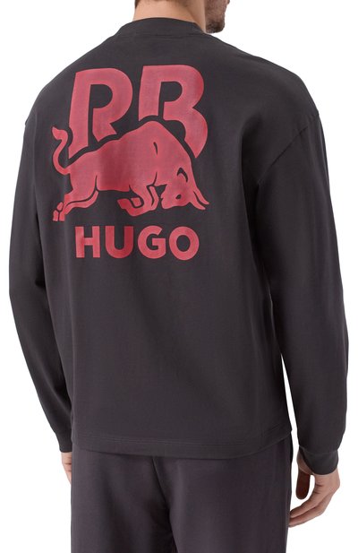 Хлопковый свитшот hugo x rb HUGO темно-серого цвета по цене 10950 руб., арт. 50551830, фото 4 Хлопковый свитшот hugo x rb HUGO, арт. 50551830, фото 4