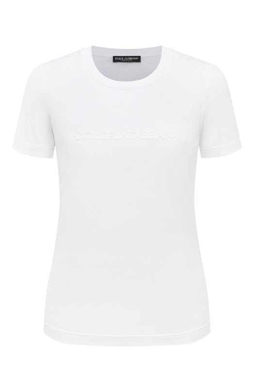 Хлопковая футболка Dolce & Gabbana F8T00T/GDCBQ Белый F8T00T/GDCBQ