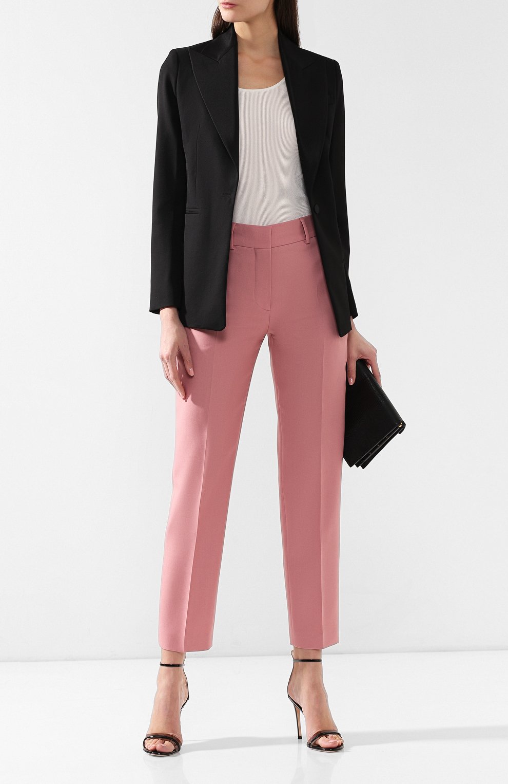 Брюки со стрелками BURBERRY розового цвета по цене 87750 руб., арт. 8007226, фото 2 Брюки со стрелками BURBERRY, арт. 8007226, фото 2