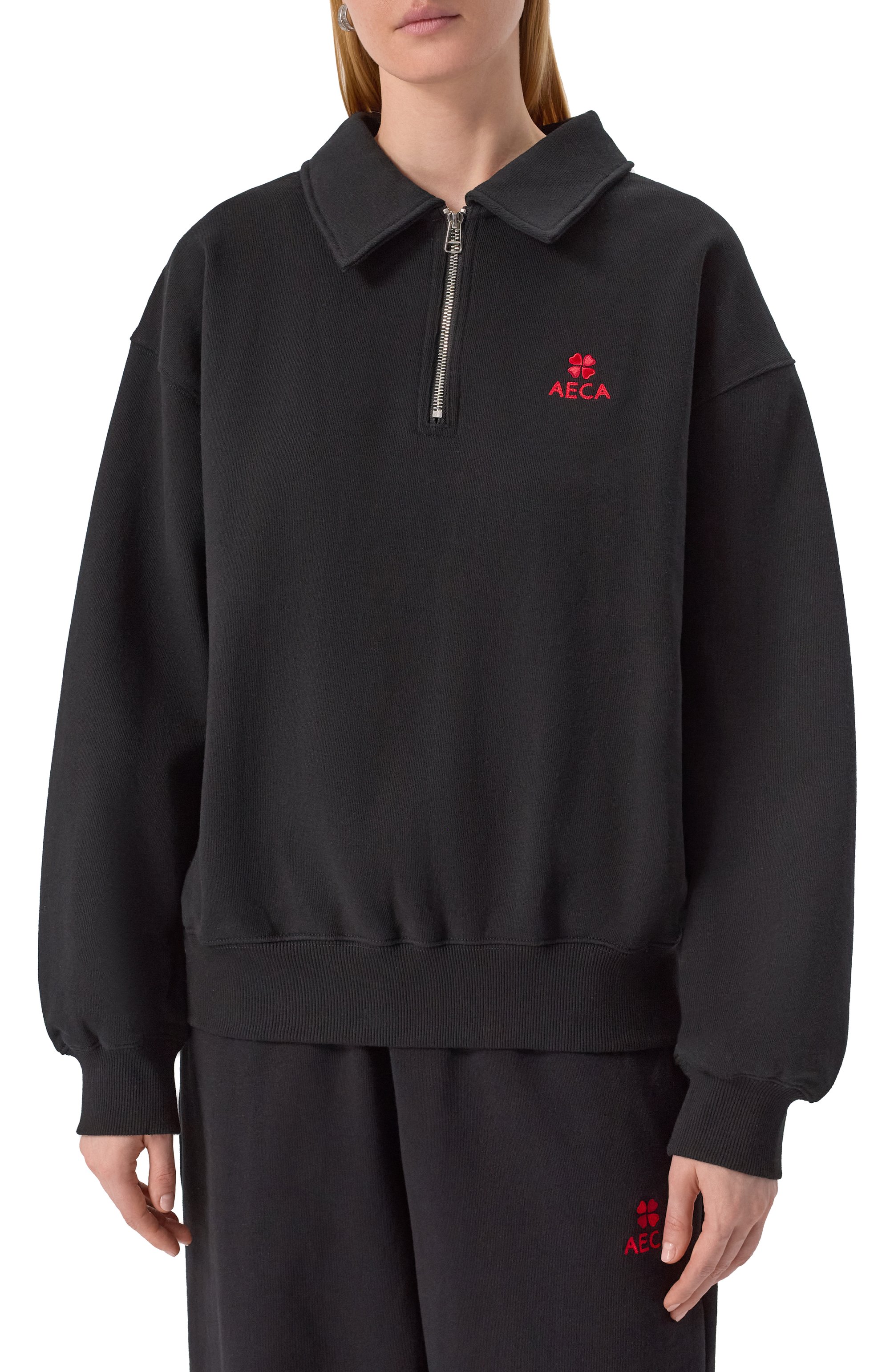 Хлопковый свитшот AECA WHITE, арт. AWCMFWBDTSSSO002C0.BLACK (M), фото 3