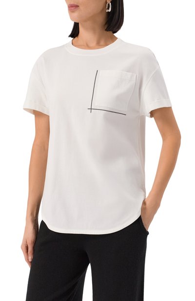 Хлопковая футболка BRUNELLO CUCINELLI, арт. M0T81HA850, фото 3