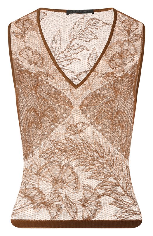 

Топ из вискозы Alberta Ferretti, Коричневый