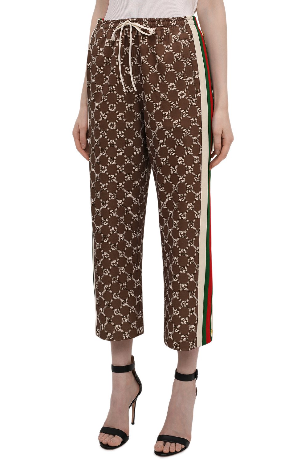 Брюки GUCCI коричневого цвета по цене 142500 руб., арт. 671496/XJD1G, фото 3 Брюки GUCCI, арт. 671496/XJD1G, фото 3