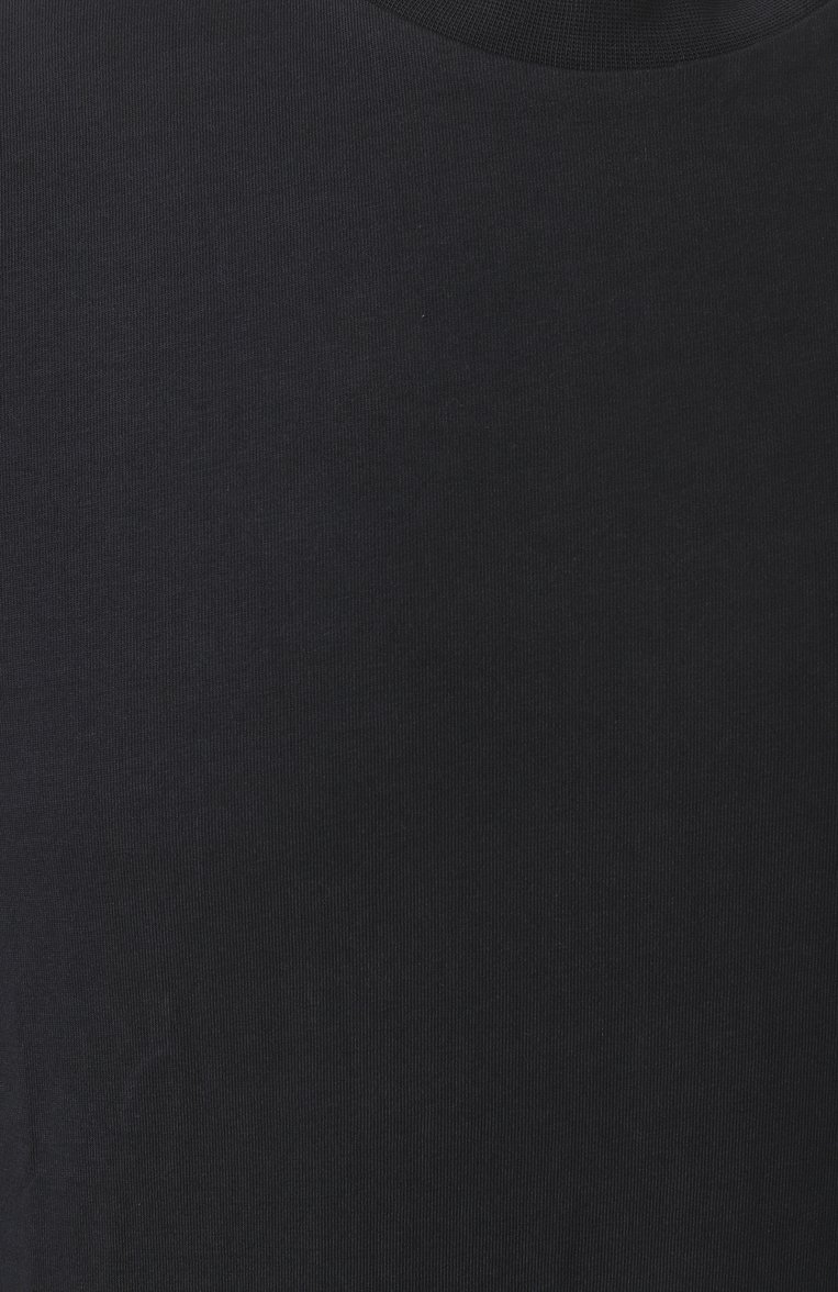 Мужская хлопковая футболка BOSS темно-синего цвета, арт. 50501097 | Фото 6 (Материал внешний: Хлопок; Рукава: Короткие; Длина (для топов): Стандартные; Принт: Без принта; Стили: Кэжуэл; Кросс-КТ: Джерси; Мужское Кросс-КТ: Футболка-одежда)