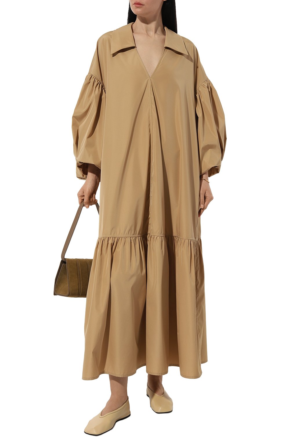 Платье CO темно-бежевого цвета по цене 170500 руб., арт. 4528BCPT, фото 2 Платье CO, арт. 4528BCPT, фото 2