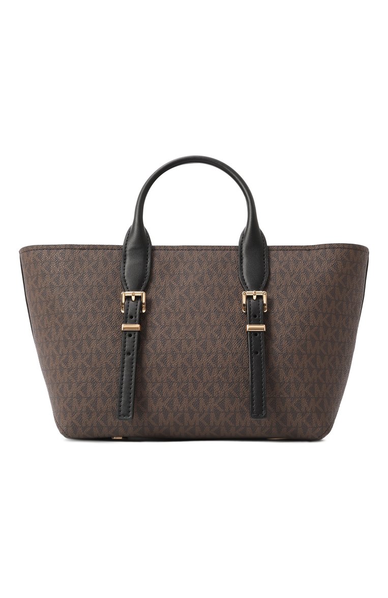 Женская сумка moore small MICHAEL MICHAEL KORS коричневого цвета, арт. 30R5G90S1B | Фото 6 (Ремень/цепочка: На ремешке; Размер: small; Материал: Экокожа, Канва)