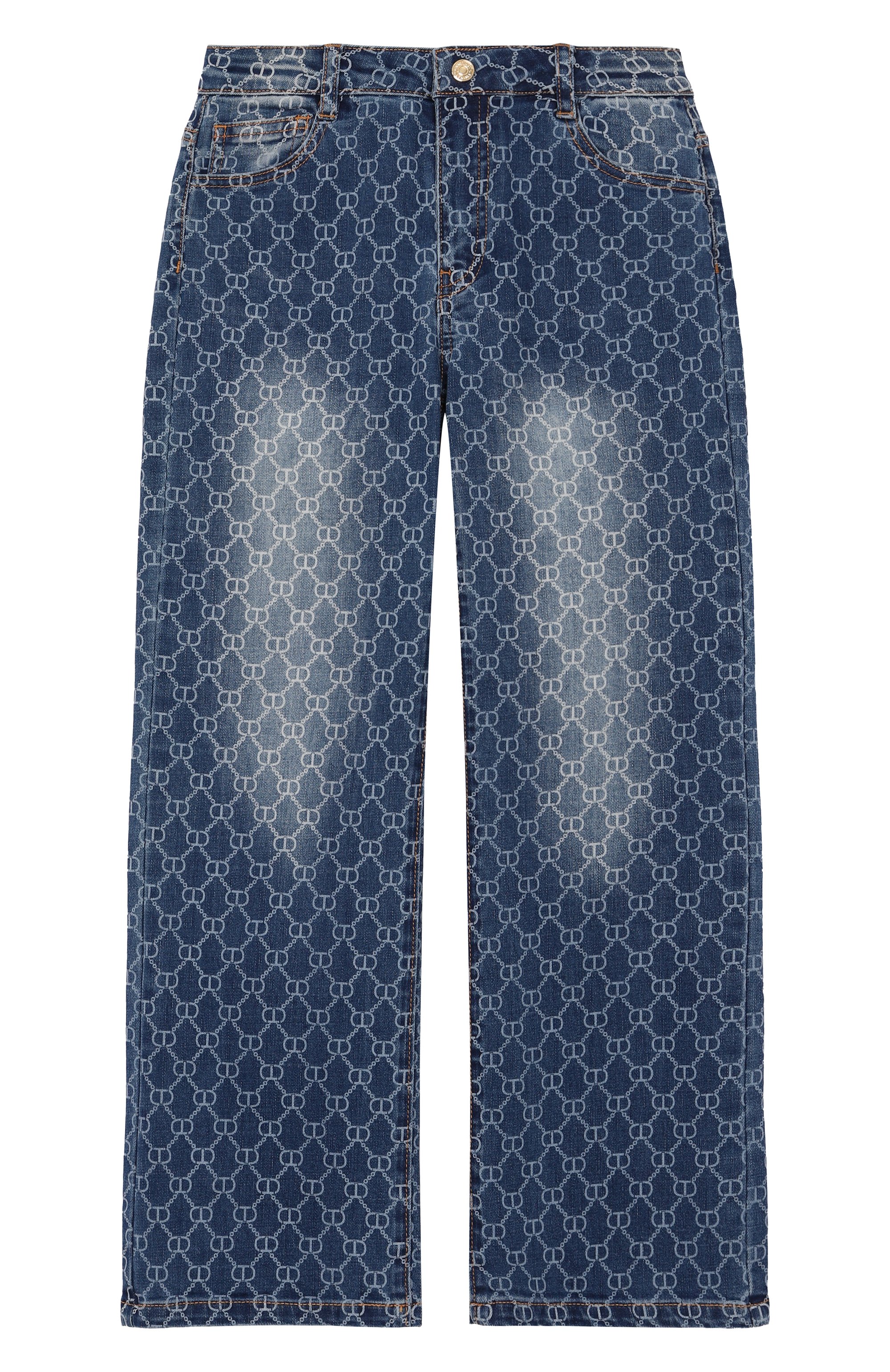 Джинсы TWINSET синего цвета по цене 16650 руб., арт. 251GJ2591/8-16, фото 1 Джинсы TWINSET, арт. 251GJ2591/8-16, фото 1