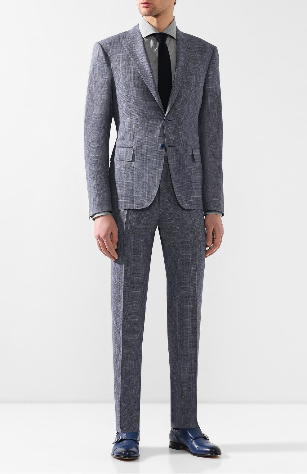 Шерстяной костюм CANALI серого цвета по цене 137000 руб., арт. 13290/31/BR02047, фото 1 Шерстяной костюм CANALI, арт. 13290/31/BR02047, фото 1