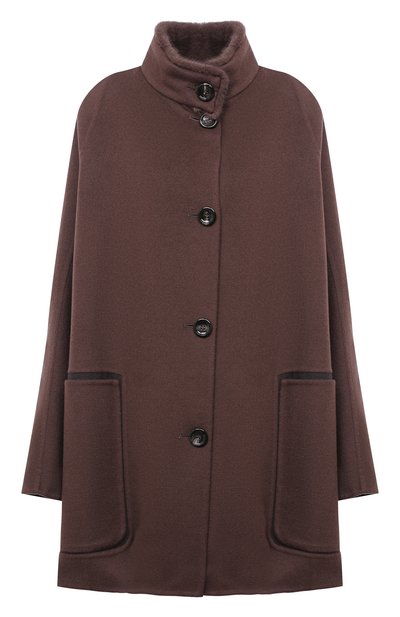 Женское пальто из шерсти и кашемира MANZONI24, арт. 20M701-DB1V/38-46