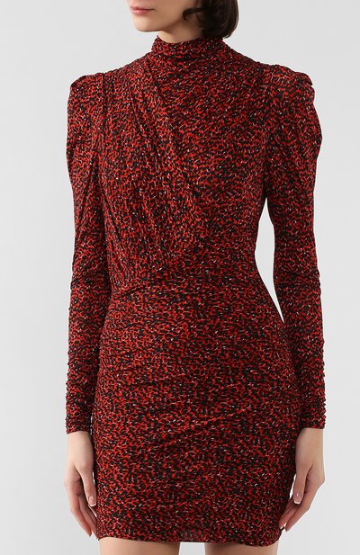 Платье из вискозы ISABEL MARANT красного цвета по цене 59500 руб., арт. R01496-19A026I/JIS0LA, фото 3 Платье из вискозы ISABEL MARANT, арт. R01496-19A026I/JIS0LA, фото 3