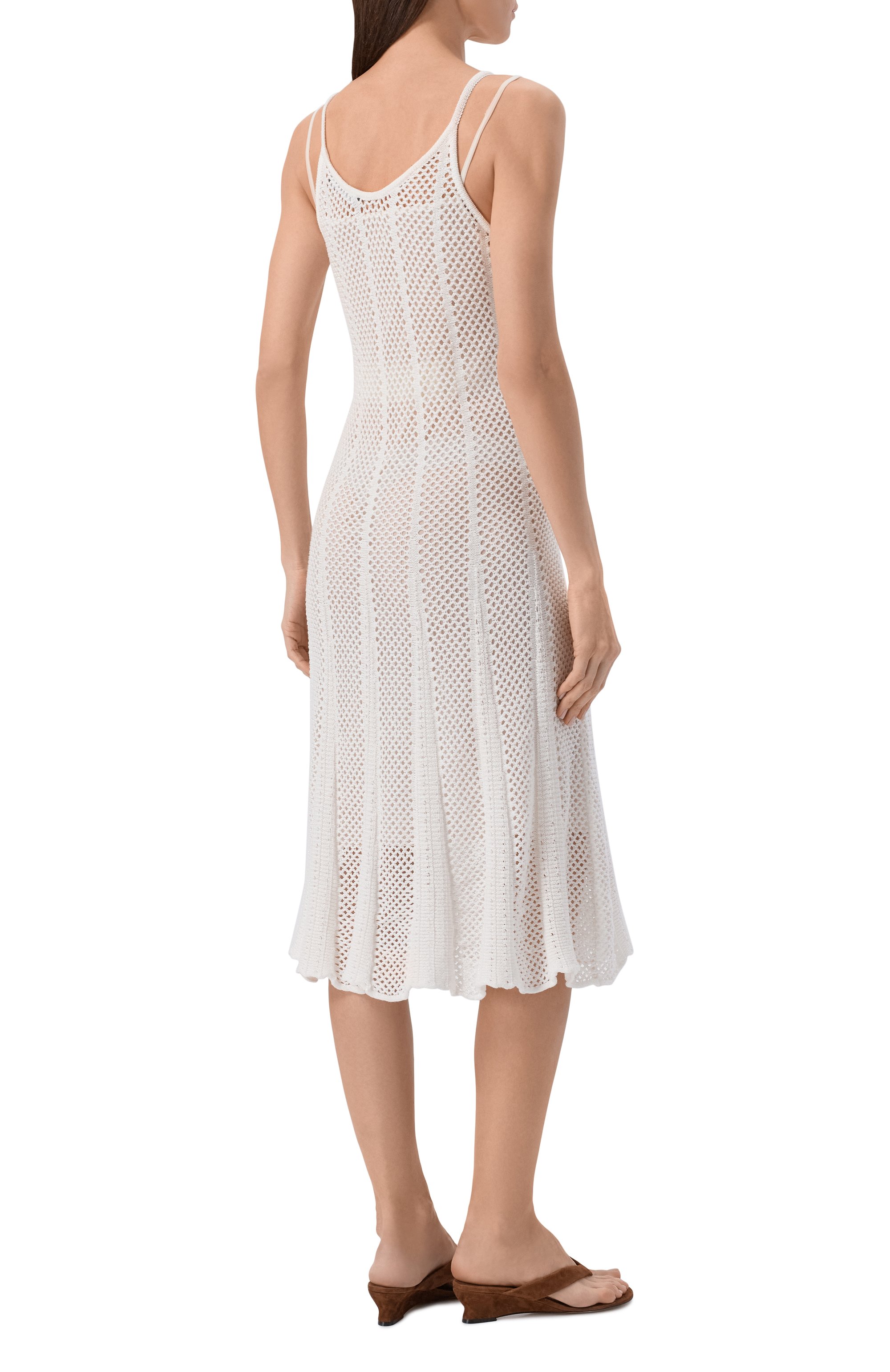 Хлопковое платье PIETRO BRUNELLI белого цвета по цене 31650 руб., арт. ASG001/C0L102, фото 3 Хлопковое платье PIETRO BRUNELLI, арт. ASG001/C0L102, фото 3