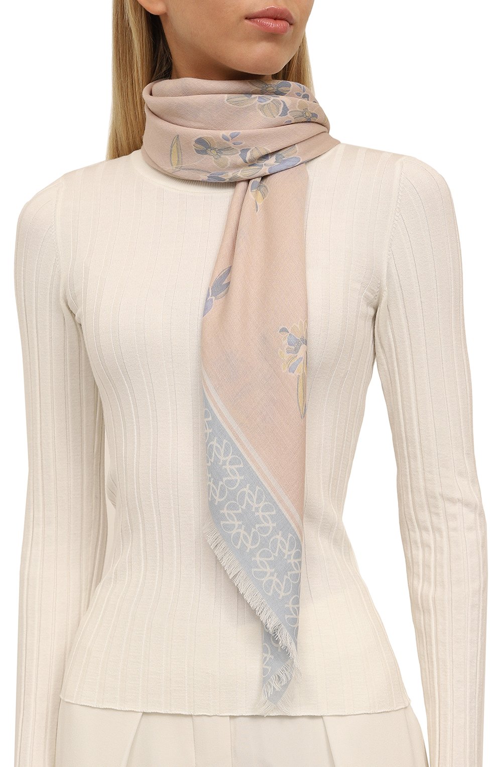 Шаль из шелка и шерсти ELIE SAAB, арт. SE1414SS405, фото 2