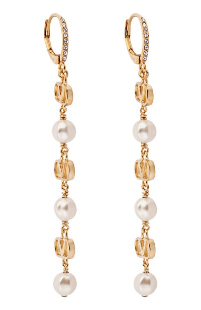 Серьги VALENTINO золотого цвета по цене 69950 руб., арт. 9W2J0CD3/QVS, фото 3 Серьги VALENTINO, арт. 9W2J0CD3/QVS, фото 3