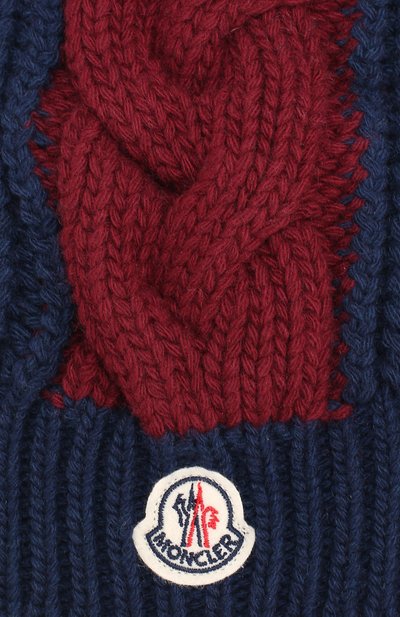 Шерстяная шапка  фактурной вязки MONCLER ENFANT, арт. C2-954-00119-05-04S0A, фото 3