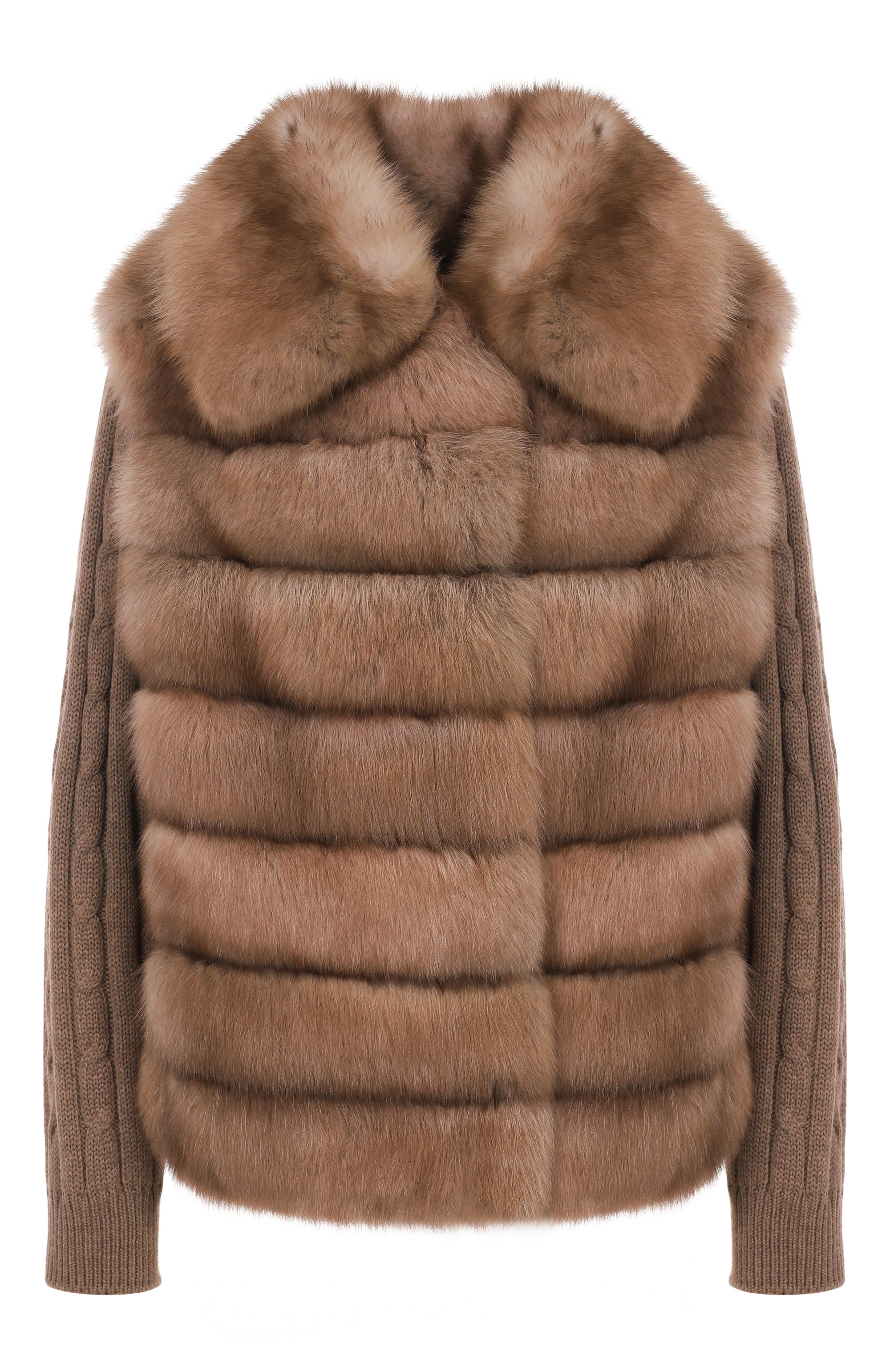 Комбинированная шуба VICTORIA KUSENKOVA коричневого цвета по цене 3146000 руб., арт. 763679105626, фото 1 Комбинированная шуба VICTORIA KUSENKOVA, арт. 763679105626, фото 1