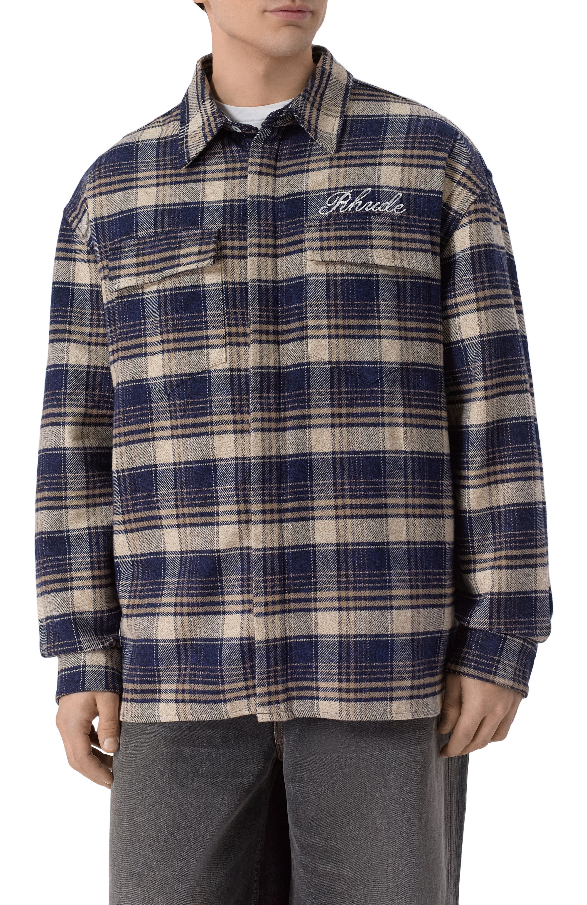 Хлопковая рубашка RHUDE, арт. RHFW25ST03012, фото 3