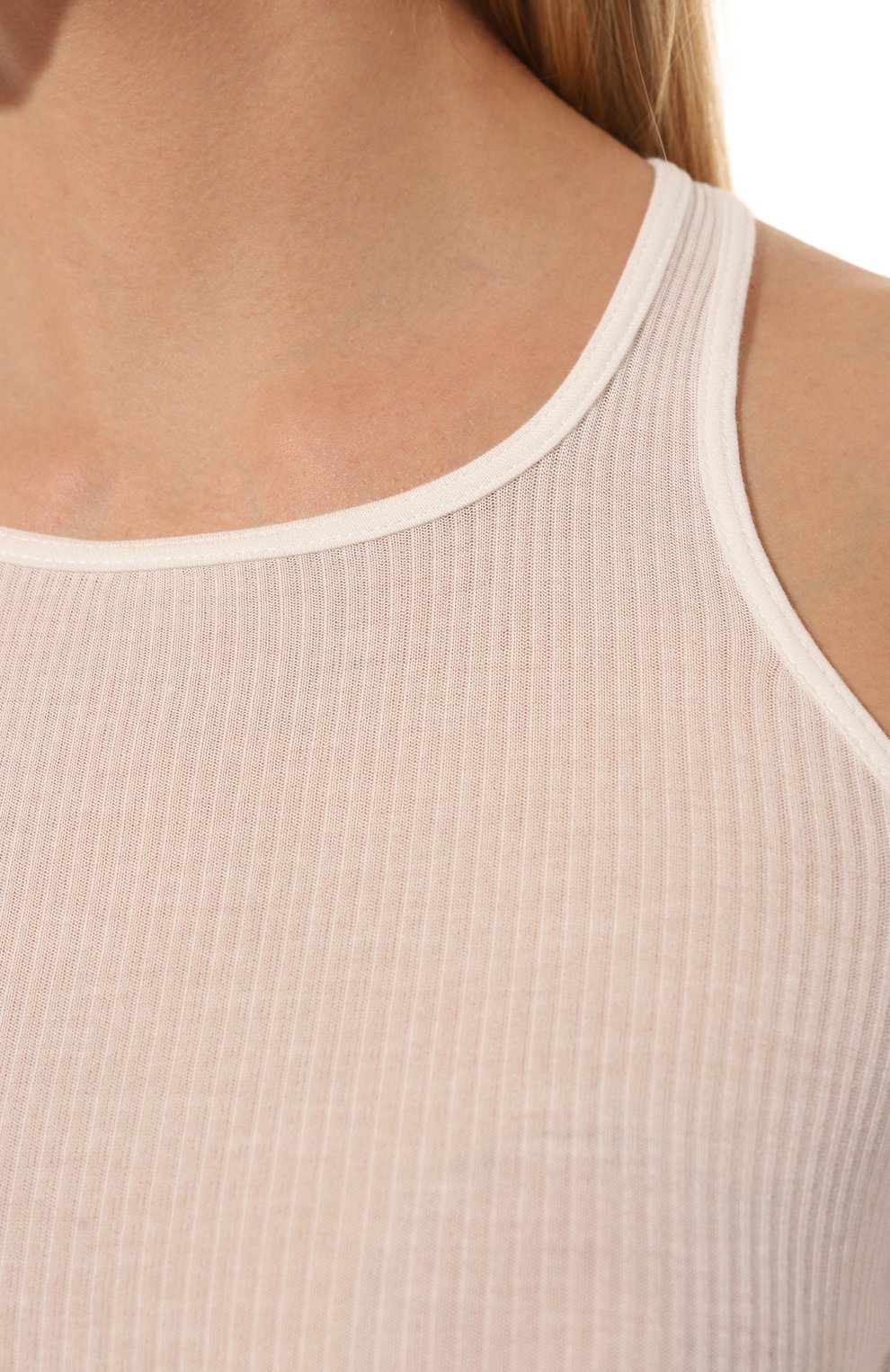 Хлопковая майка RICK OWENS белого цвета по цене 25600 руб., арт. RP01C5101/RC, фото 5 Хлопковая майка RICK OWENS, арт. RP01C5101/RC, фото 5