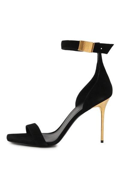 Замшевые босоножки uma BALMAIN, арт. AN1UH742LCMK, фото 4