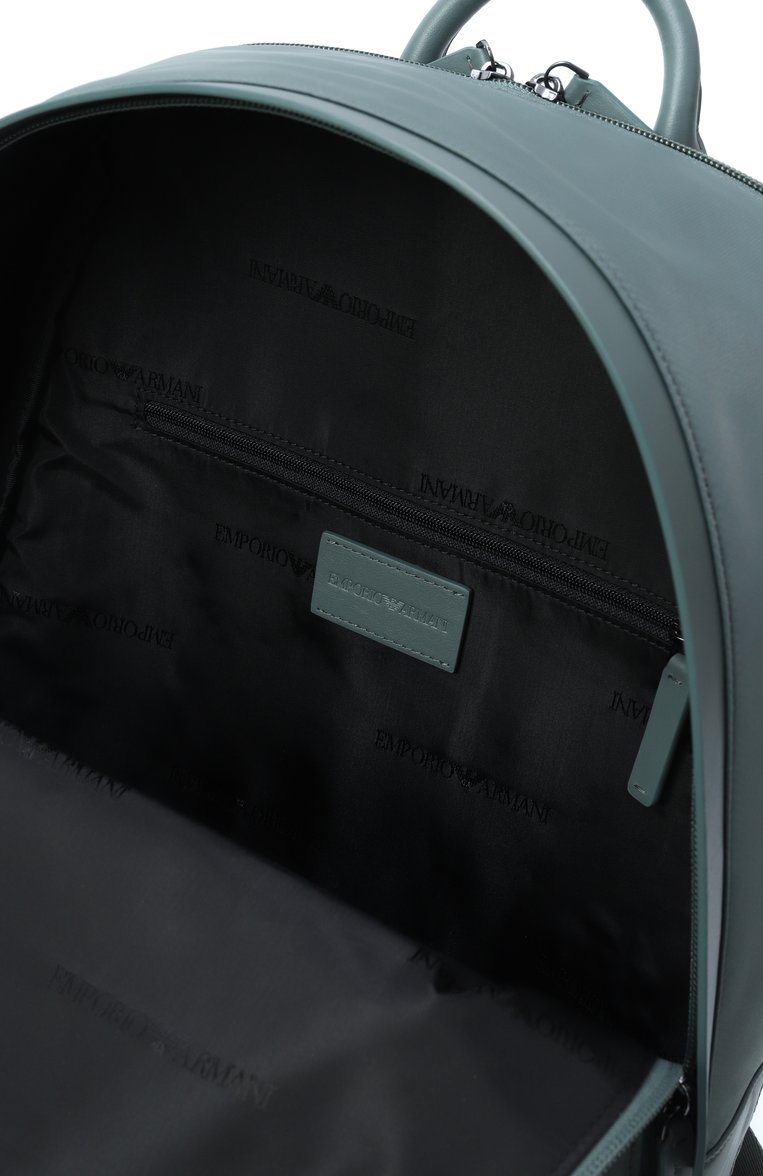 Мужской рюкзак asv EMPORIO ARMANI бирюзового цвета, арт. EM001795/AF13454 | Фото 5 (Автоматизация состава: Проставлено; Размер: large; Автоматизация ТО: Проставлено; Материал: Текстиль; Сумки-технические: Рюкзаки - большие; Стили: Классический)