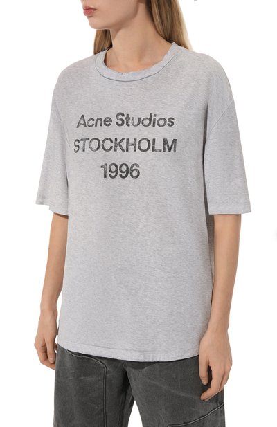 Хлопковая футболка ACNE STUDIOS, арт. FN-UX-TSHI000017, фото 3
