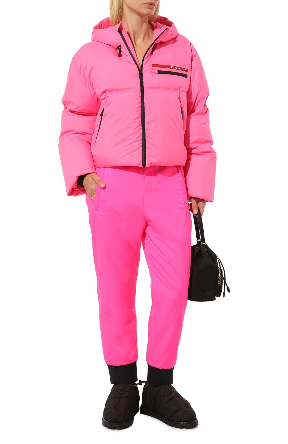 Утепленные брюки PRADA розового цвета по цене 120000 руб., арт. 22H781-1SMH-F0XNQ-182, фото 2 Утепленные брюки PRADA, арт. 22H781-1SMH-F0XNQ-182, фото 2