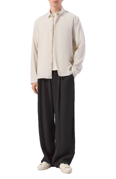 Льняные брюки NEVER ENOUGH черного цвета по цене 31050 руб., арт. 2B6M218-148/MPA079 W142, фото 2 Льняные брюки NEVER ENOUGH, арт. 2B6M218-148/MPA079 W142, фото 2