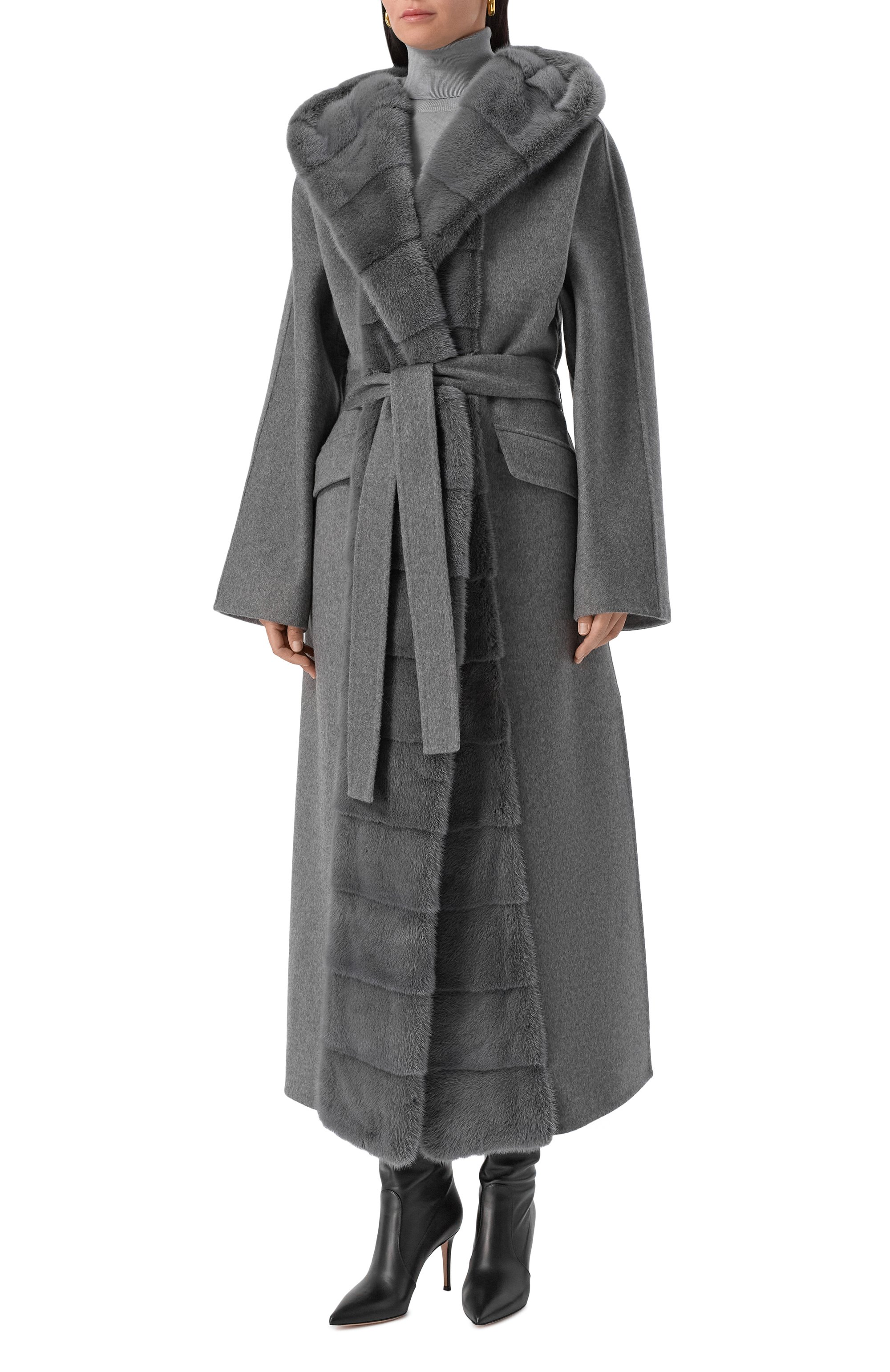 Кашемировое пальто с отделкой из норки MVST, арт. FTBPL-Y612V, фото 3