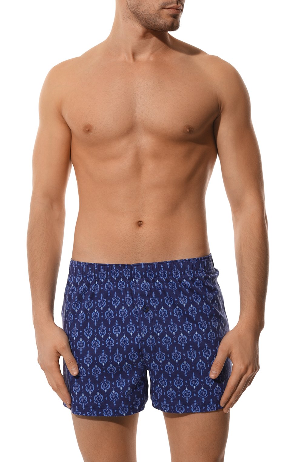 Хлопковые боксеры HANRO синего цвета по цене 8180 руб., арт. 073290, фото 2 Хлопковые боксеры HANRO, арт. 073290, фото 2