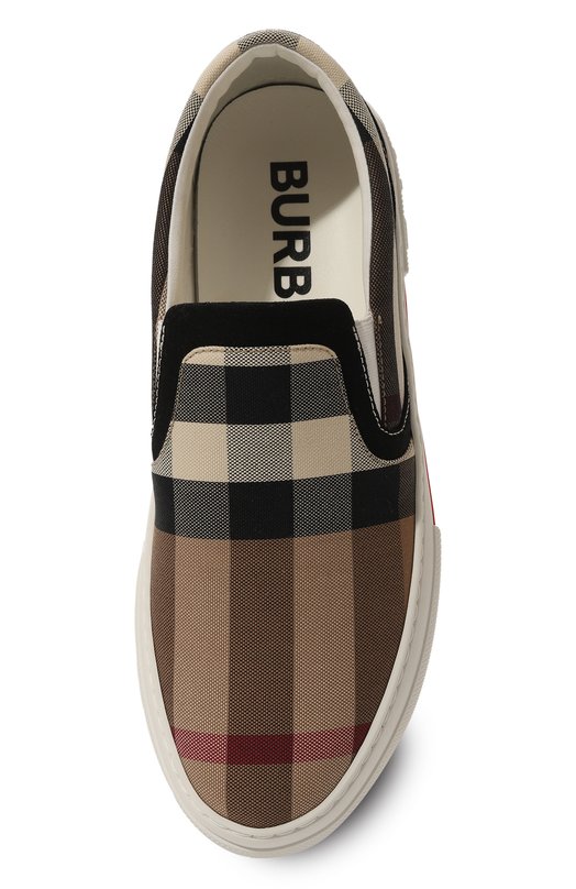 Хлопковые слипоны Burberry 8056762 Коричневый  8056762 Фото 6