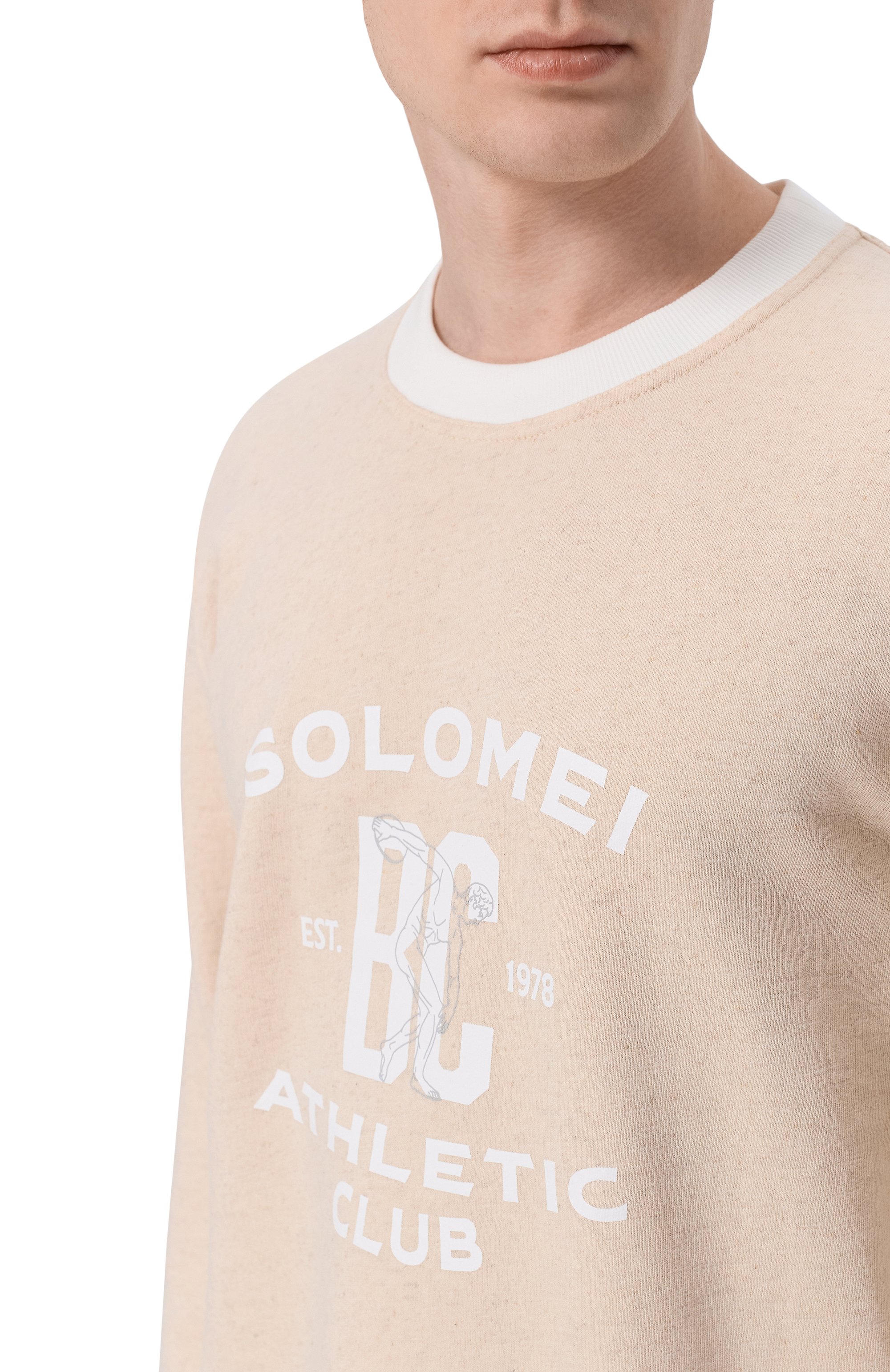 Свитшот из хлопка и льна BRUNELLO CUCINELLI, арт. MR8313380G, фото 5