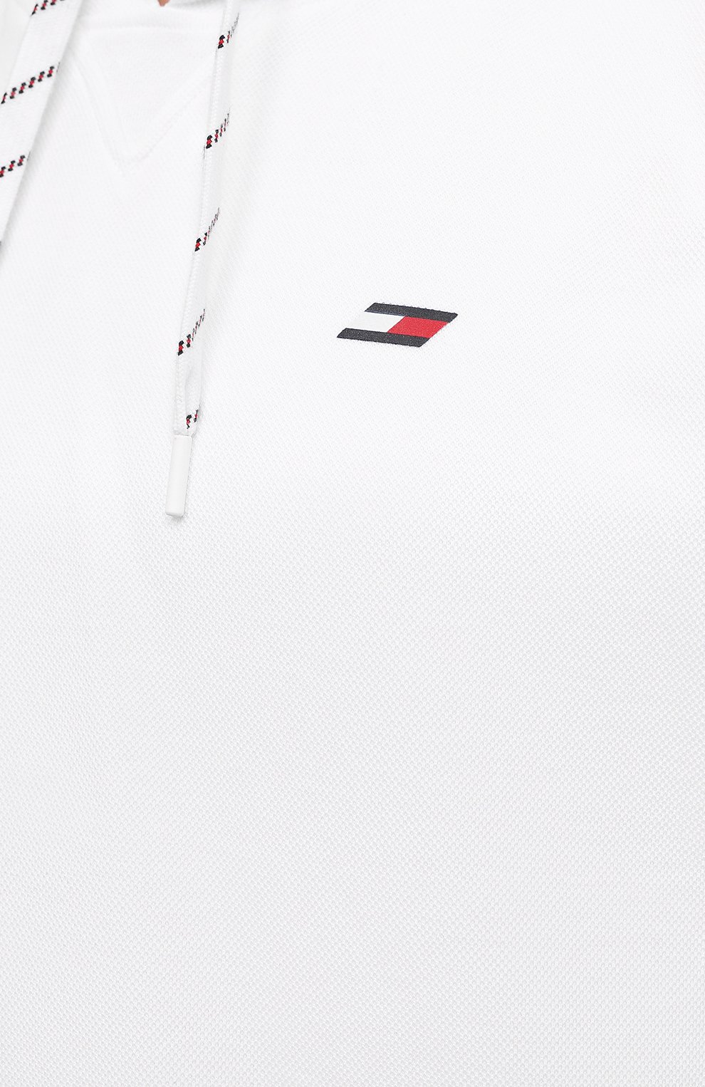 Хлопковое худи TOMMY HILFIGER белого цвета по цене 12990 руб., арт. S10S101030, фото 5 Хлопковое худи TOMMY HILFIGER, арт. S10S101030, фото 5