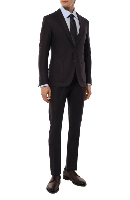 Пиджак из шерсти и хлопка Fradi Синий, фото 2