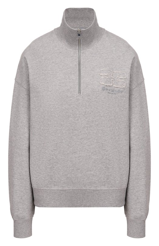 Хлопковый анорак Ganni A1060029 Серый A1060029