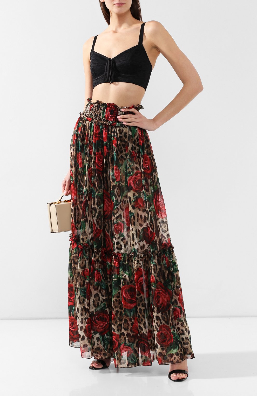 Шелковые брюки DOLCE & GABBANA разноцветного цвета по цене 267500 руб., арт. FTBA7T/HS1Z0, фото 2 Шелковые брюки DOLCE & GABBANA, арт. FTBA7T/HS1Z0, фото 2