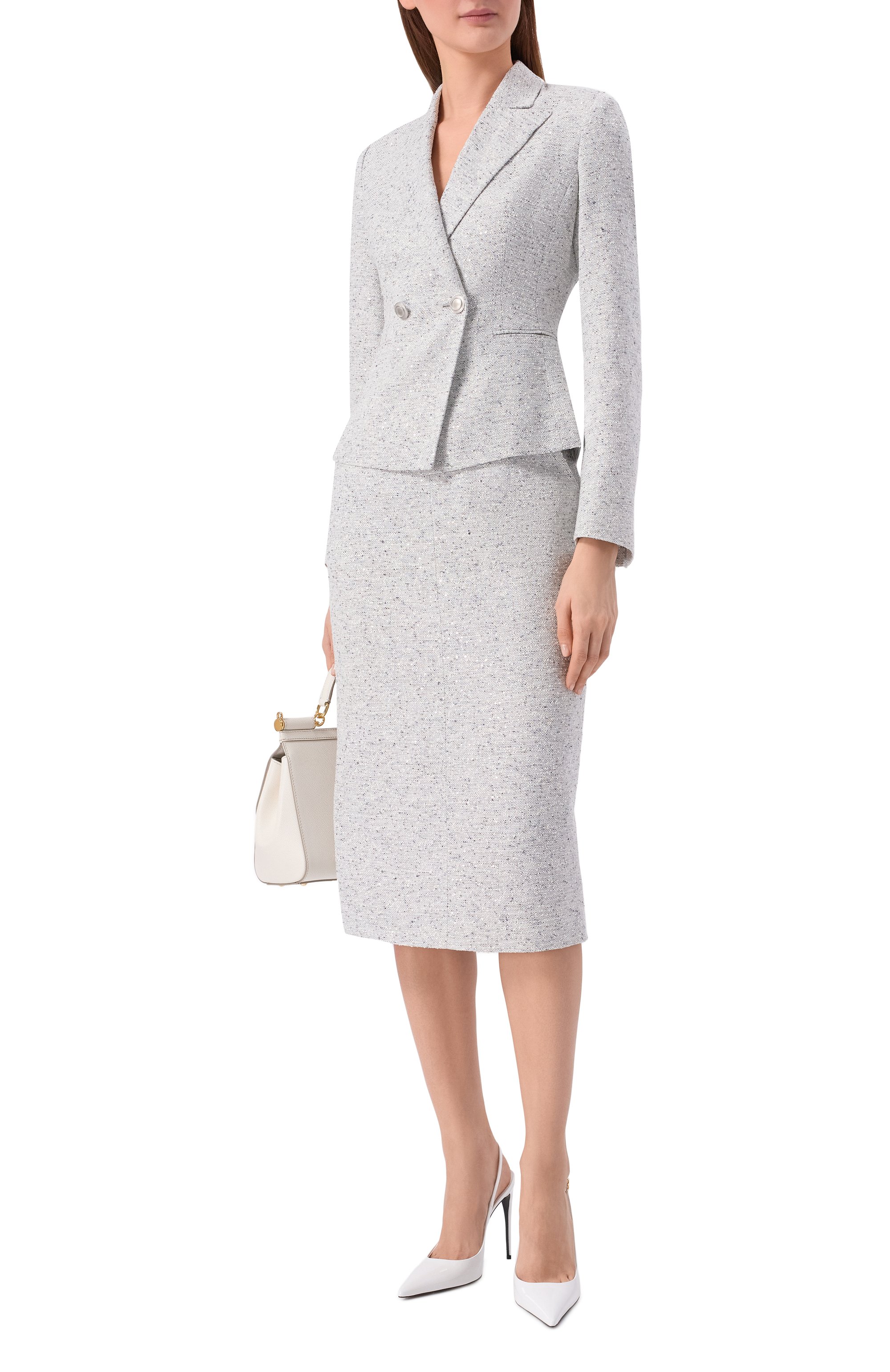 Юбка с отделкой пайетками KITON, арт. D60208K0941G, фото 2