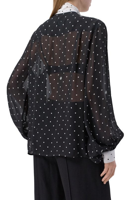 Шелковая блузка Elie Saab SH000/SI001 Чёрно-белый  SH000/SI001 Фото 4