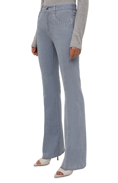 Джинсы CHLOÉ голубого цвета по цене 78400 руб., арт. CHC21ADP82151, фото 3 Джинсы CHLOÉ, арт. CHC21ADP82151, фото 3
