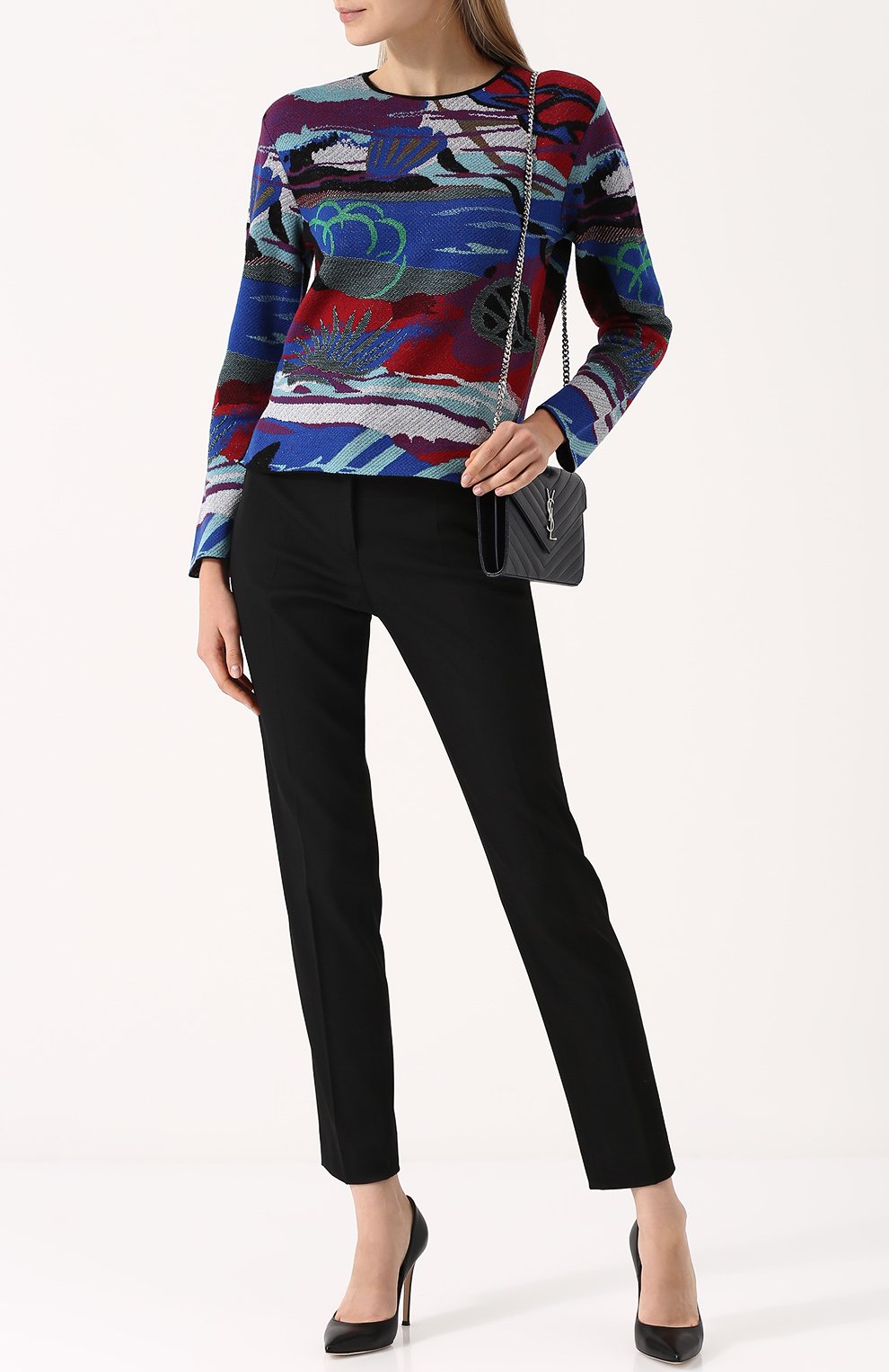 Пуловер с круглым вырезом и принтом GIORGIO ARMANI, арт. 6YAM17/AM52Z, фото 2