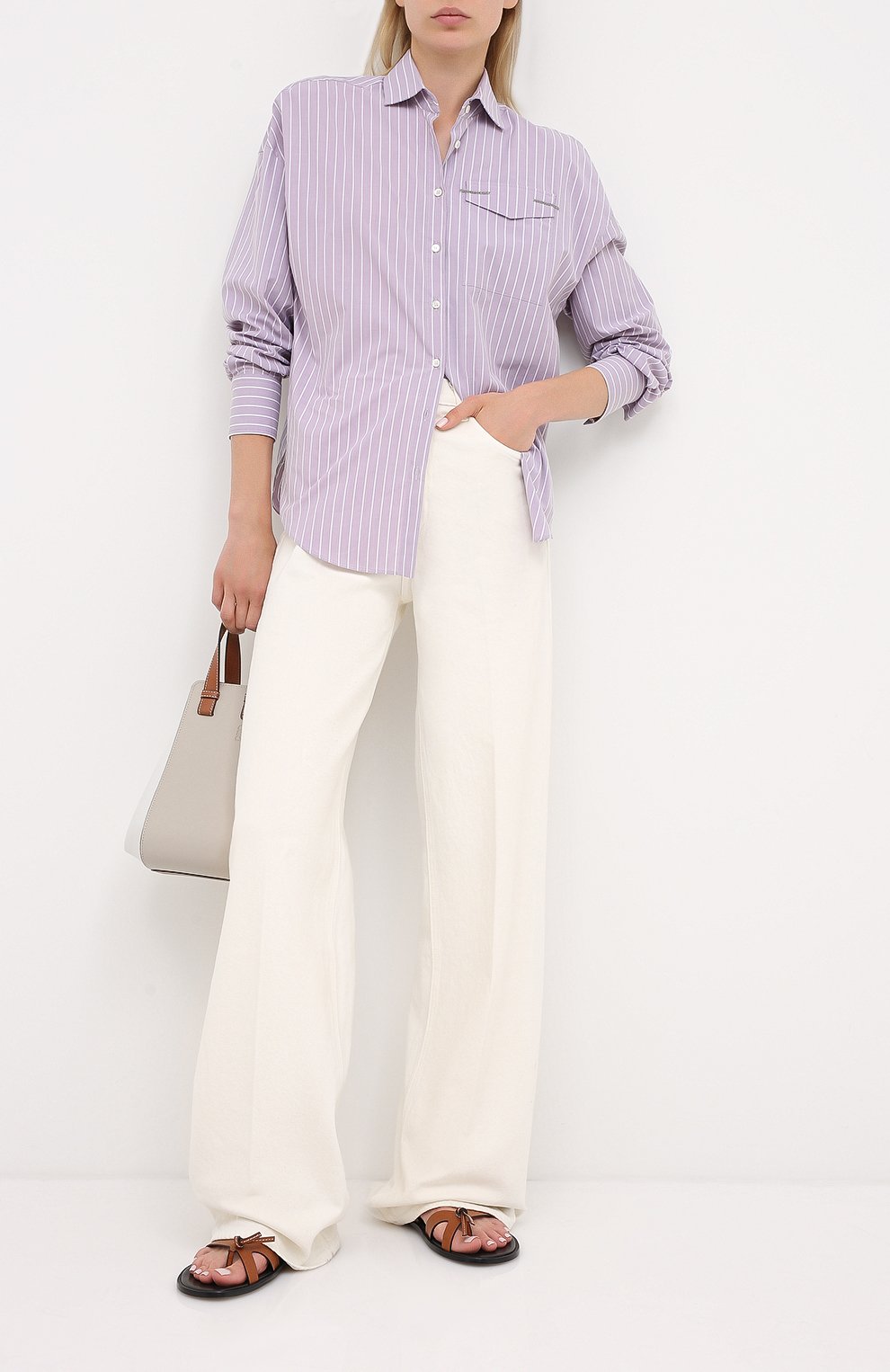 Хлопковая рубашка BRUNELLO CUCINELLI, арт. MP733MF116, фото 2