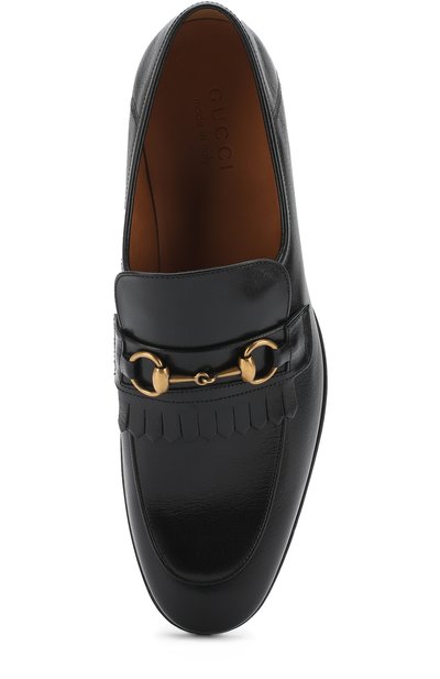 Кожаные лоферы с пряжкой-трензелем GUCCI, арт. 494652/D3V00, фото 5