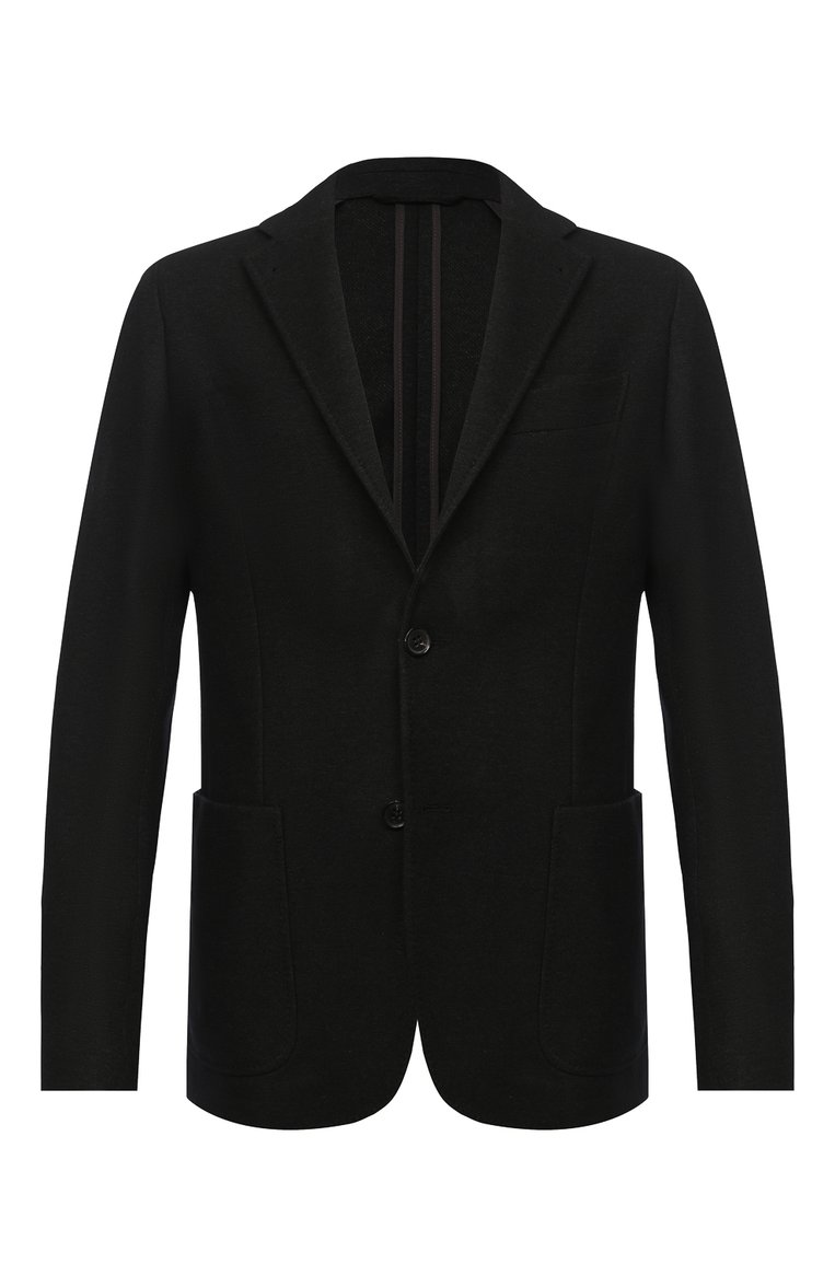 Мужской темно-зеленый пиджак из хлопка и кашемира ZEGNA купить в ...