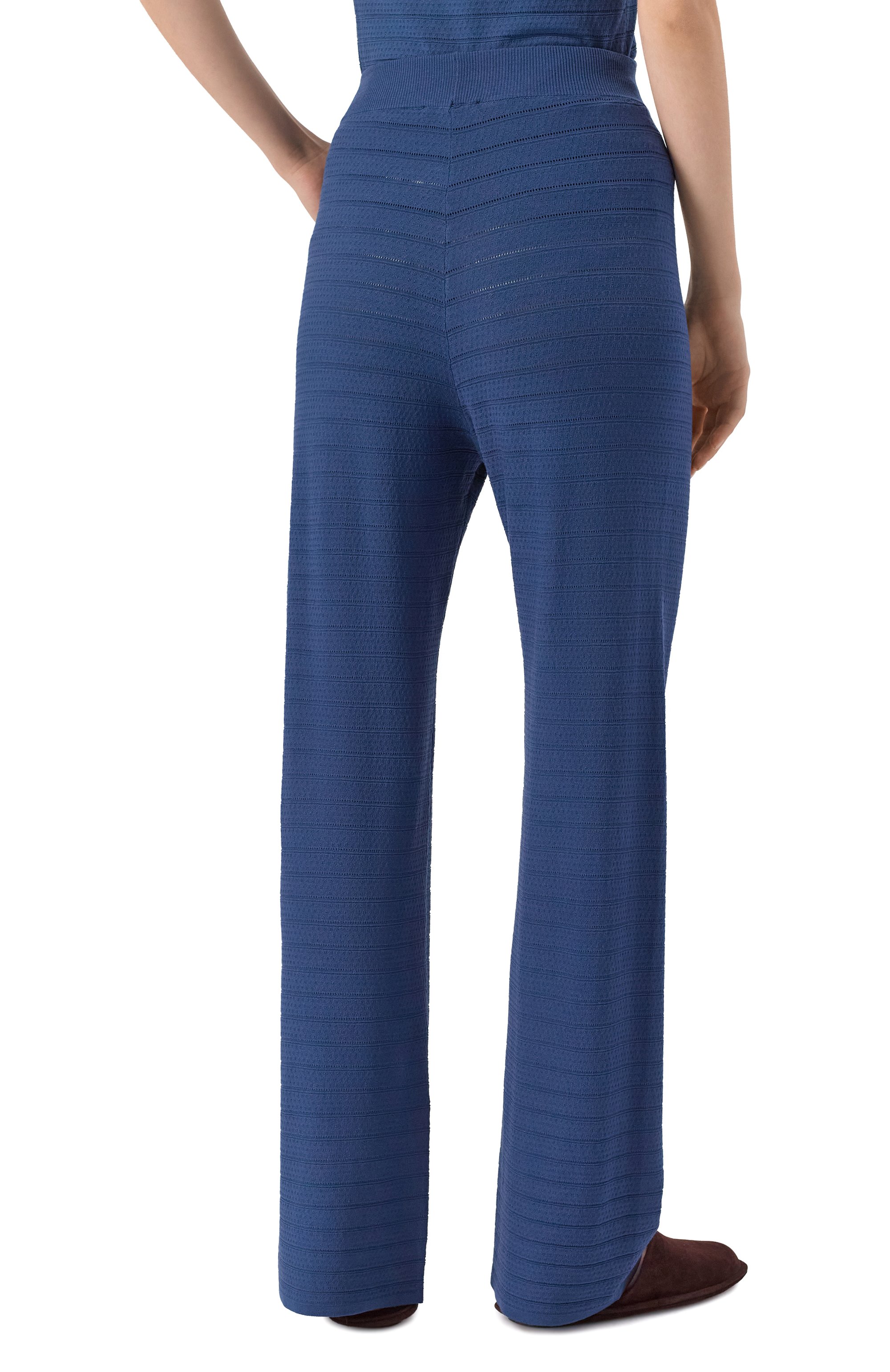 Брюки из вискозы SIMONE PERELE синего цвета по цене 13610 руб., арт. 1F9660, фото 4 Брюки из вискозы SIMONE PERELE, арт. 1F9660, фото 4