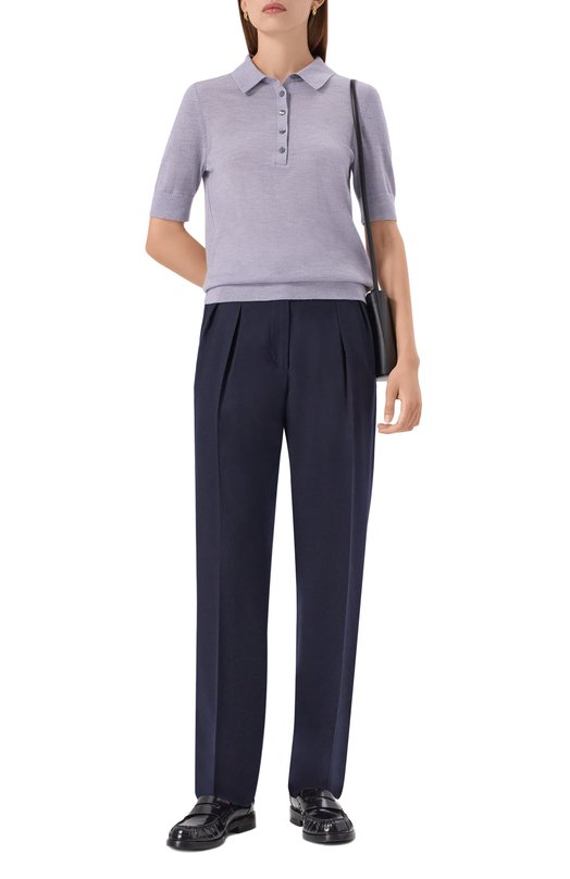 Шерстяное поло BOSS 50545015 Сиреневый  50545015 Фото 2