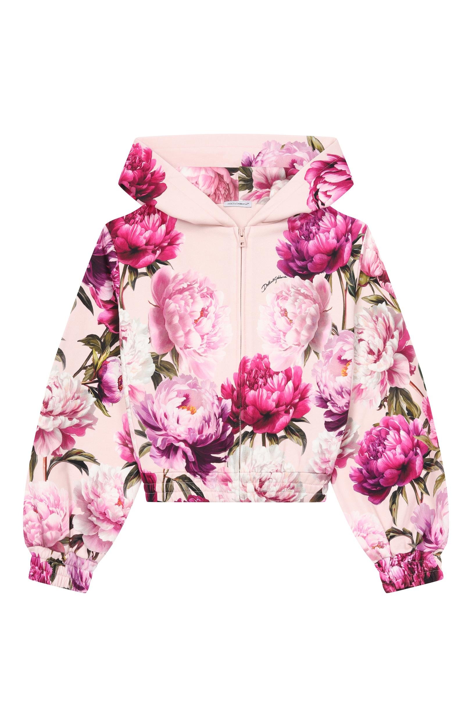 Хлопковая толстовка DOLCE & GABBANA розового цвета по цене 53850 руб., арт. L5JWDM/G7QWQ, фото 1 Хлопковая толстовка DOLCE & GABBANA, арт. L5JWDM/G7QWQ, фото 1