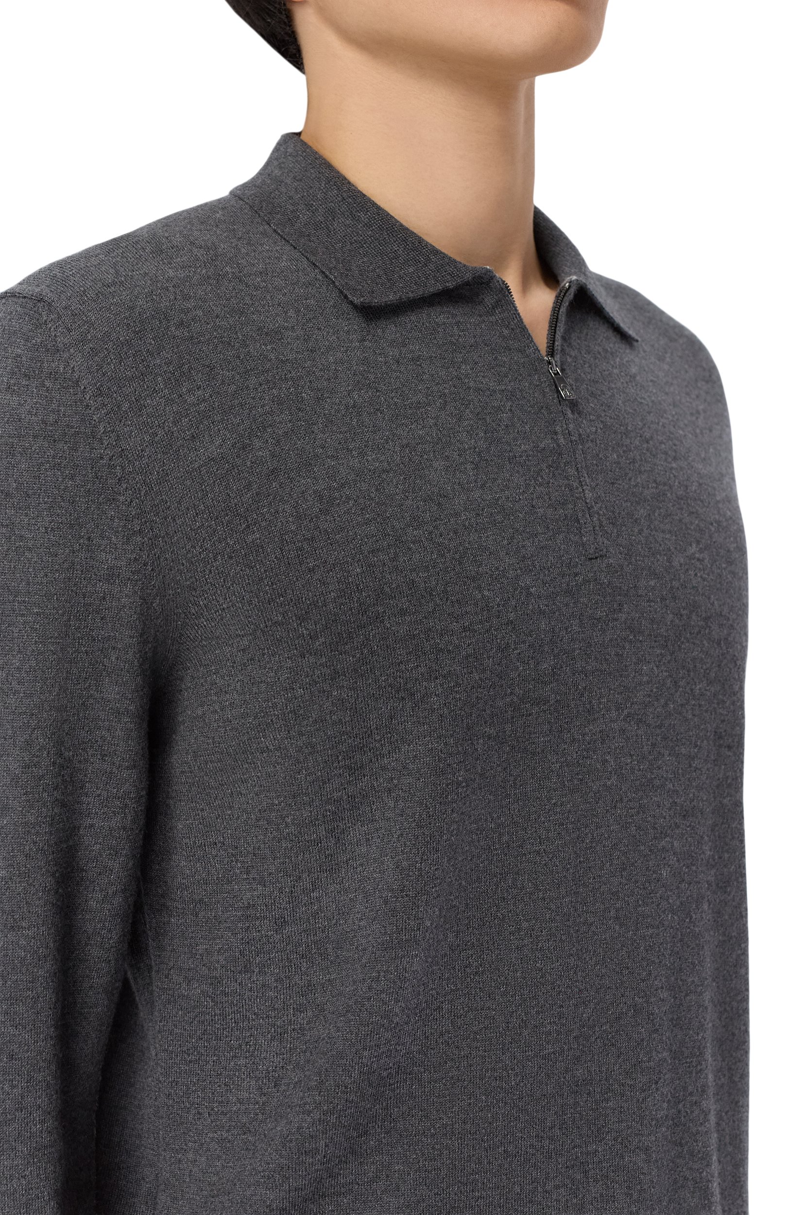 Шерстяное поло CORNELIANI темно-серого цвета по цене 57650 руб., арт. 28M50F/2A25100, фото 5 Шерстяное поло CORNELIANI, арт. 28M50F/2A25100, фото 5
