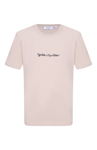 Мужская хлопковая футболка OFF-WHITE, арт. 0MAA027S26JER002