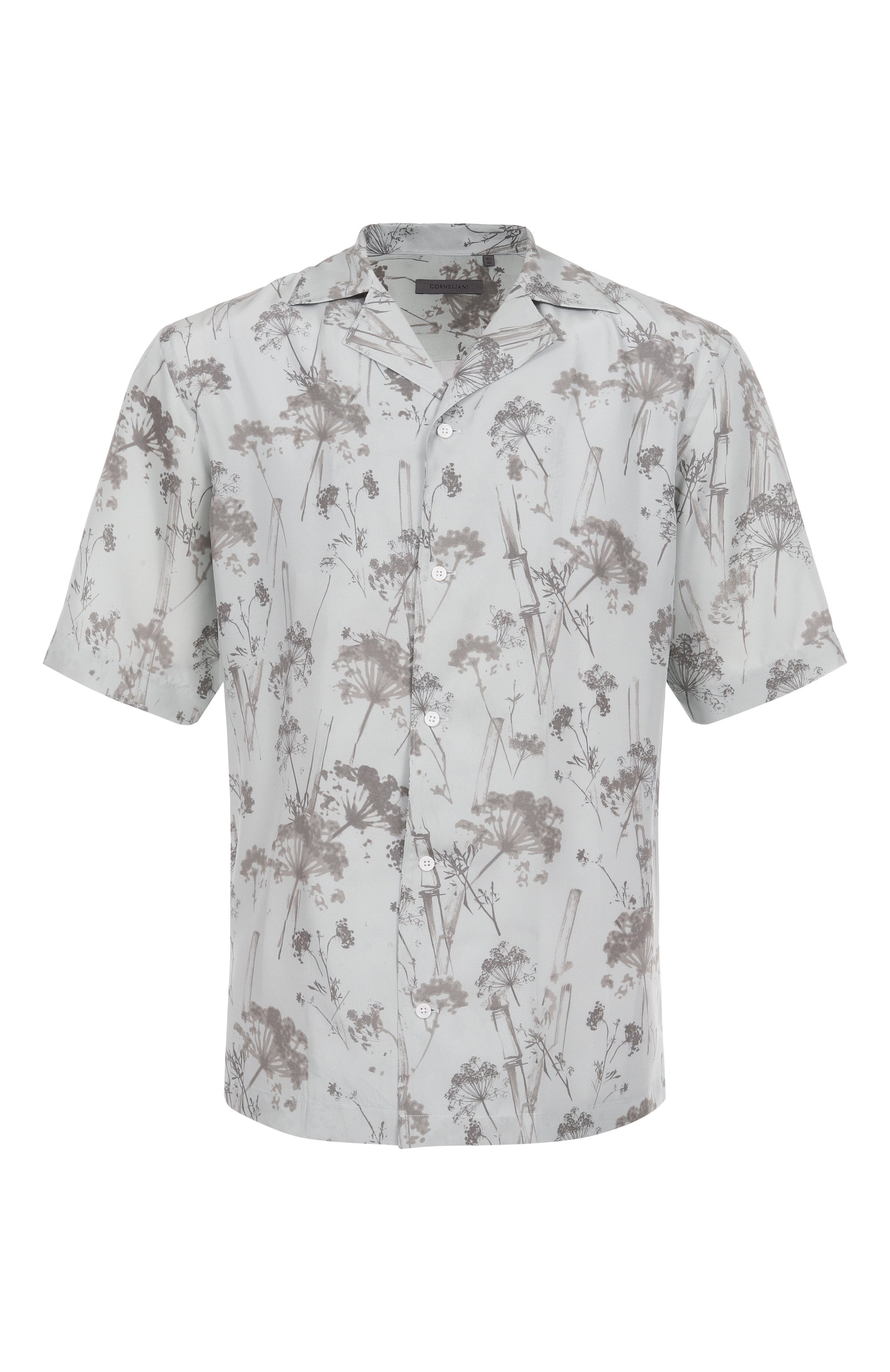 Шелковая рубашка CORNELIANI светло-голубого цвета по цене 59950 руб., арт. 25IH16-2511923, фото 1 Шелковая рубашка CORNELIANI, арт. 25IH16-2511923, фото 1