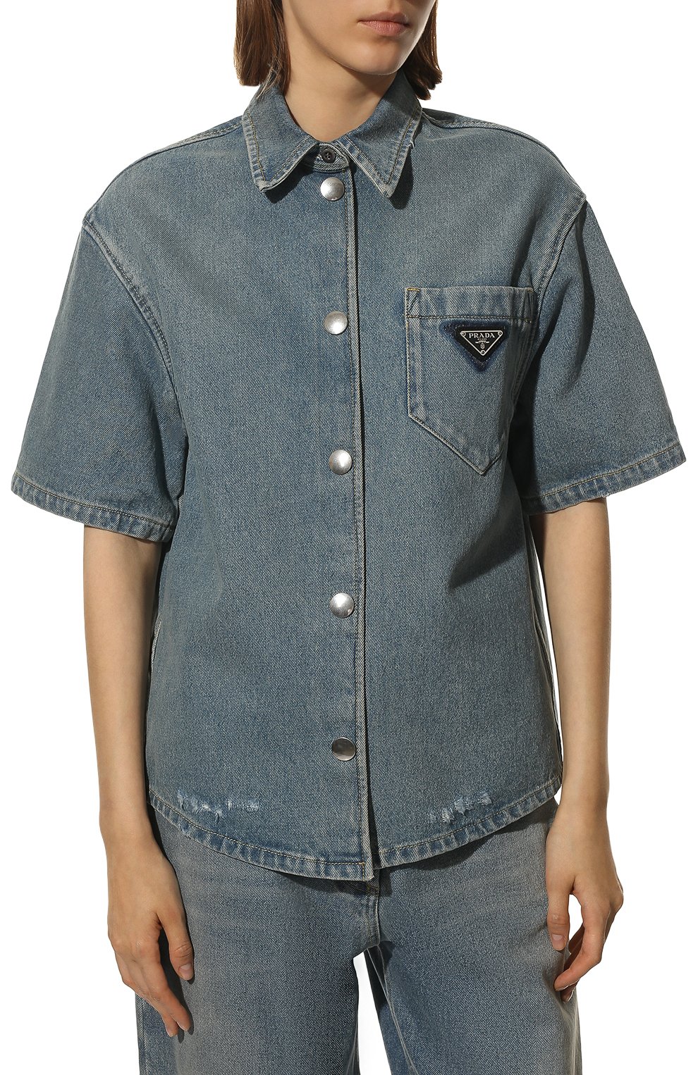 Джинсовая рубашка PRADA, арт. GFC037-1ZAB-F0008-212, фото 3